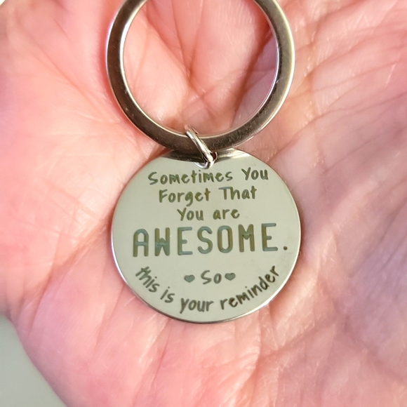 CCO Awesome Keychain Keyring Stainless Steel Round Stainless Steel OS New - Picture 6 of 8